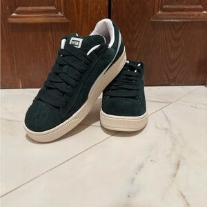 Puma Men's Forest Green XL Hairy (Suede) Sneakers
